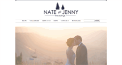 Desktop Screenshot of nateandjennyweddings.com